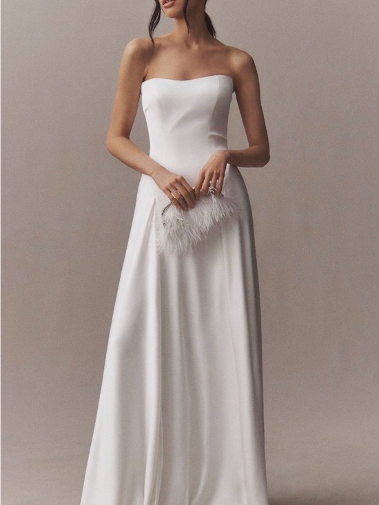 Jenny Yoo Dresses & Skirts - Jenny Yoo Classic Strapless White Satin Bridal Gown (Addilyn)